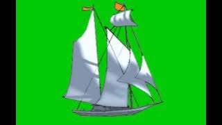 Green Screen Animasi Perahu Layar // Green Screen Kapal Layar No Copyright
