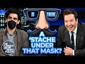 Jimmy, Questlove and Tariq Guess if There's a 'Stache Under That Mask | The Tonight Show