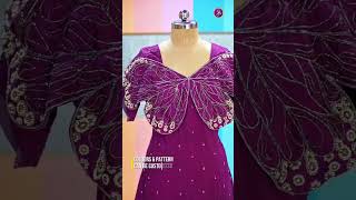 Hand crafted A-Line Kurti with Butterfly design on Yoke #saahna #vijayawada #designerclothes.