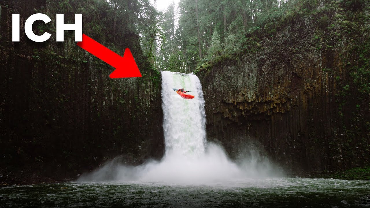 10M WASSERFALL mit Kajak ohne Übung runterfahren (Lebensgefährlich...)