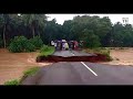 Kerala road cave-in as flood water rushes in