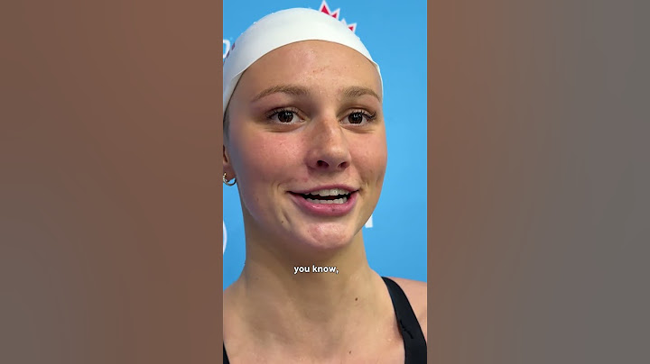 Summer McIntosh after smashing the 400m free world record on Day 1 of swim trials