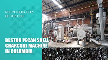BST-10 Pecan Shell Charcoal Making Machine in Colombia