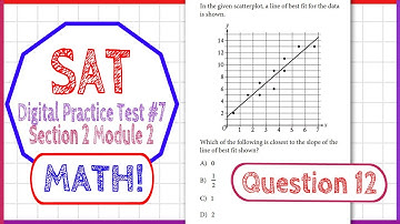 Question 12 in SAT Digital Practice Test #7, MATH Section 2 Module 2