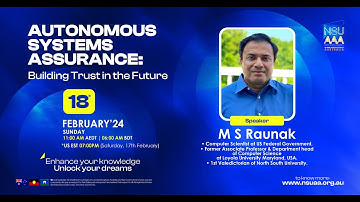 Autonomous Systems Assurance: Building Trust in the Future