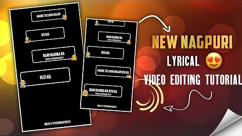 Trending Nagpuri Lyrics Status Editing !! New Text Animation Lyrical Video Editing Alight Motion