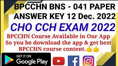 BPCCHN Paper Answer Key ||12-12-2022 || BNS-041 || Foundation of community health || #BPCCHN_Paper