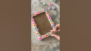 DIY Heart Picture Frame 💗 #valentinesday #diy