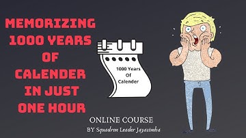 Memorizing 1000 Years Of Calender In Just ONE Hour || Online Course ||Squadron Leader Jayasimha||