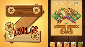 🏅 SCREW PUZZLE: Wood Nut & Bolt 🤪 Level 68 🧩 Gameplay Walkthrough