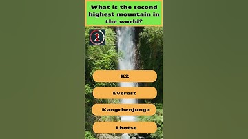 Guess the Second Highest Mountain!
