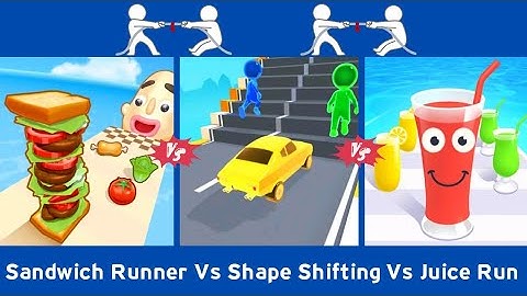 Sandwich Runner Vs Shape Shifting Vs Juice Run Gameplay | Part 8