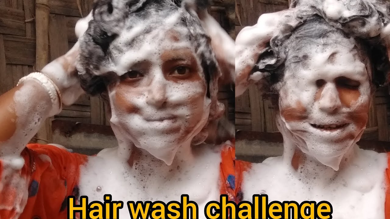 hair wash# heavy shampoo#hair wash challenge video#
