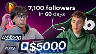 how he went from 0 to 7,100 followers in under 60 days (copy him)