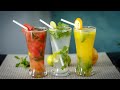 Mojito Drinks | Virgin Mojito | Orange Mojito | Watermelon Mojito | Mocktails | Summer Drinks