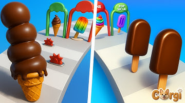 Stacky Ice Cream Runner VS Ice Cream Stack - All Levels Satisfying Walkthrough Gameplay