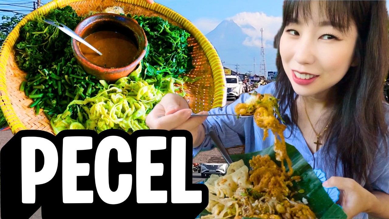 CUMA 8RB?! 🤯 Orang Korea Shock Lihat Harga Sego Pecel di Jogja(PASAR PAKEM).