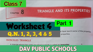 DAV class 7 maths chapter 8 worksheet 4 all questions