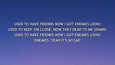 Post Malone - Enemies ft DaBaby (Lyrics)