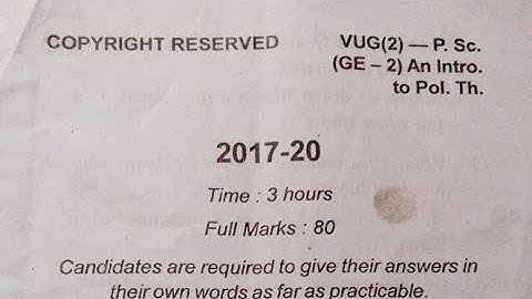 2017-20)An Introduction to Political Theory)political science(GE2)semester2 vbu UG(PYQ