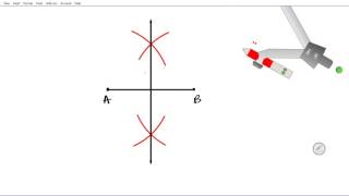 How to bisect line segment Geometry 1.7 perpendicular compass straight edge constructions mathgoterv