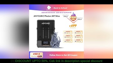 PRE ANYCUBIC Photon Mono M7 Max AE LCD 3D Printer 14.7L Ultra-Large Print Volume LCD Resin 3D Printe