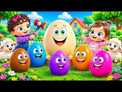 Learning Colors and Numbers Song | Colorful Eggs on the Farm | English Nursery Rhymes & Kids Songs