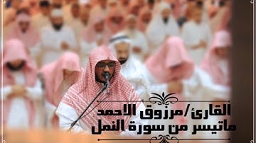 ماتيسر من سورة النمل للقارئ مرزوق الأحمد