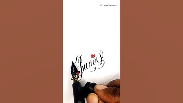 Comment Your Name | Janvi in cursive #calligraphy #handwriting #shortsfeed #shorts