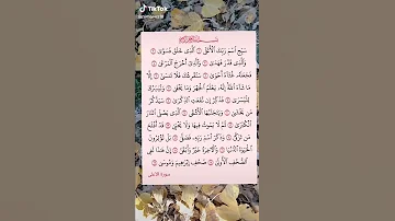 سورة الأعلى القرآن الكريم 
