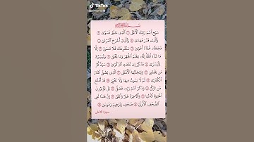سورة الأعلى القرآن الكريم
