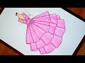 رسم فستان سهرة سهل خطوة بخطوة 3 \ Comment dessiner une robe