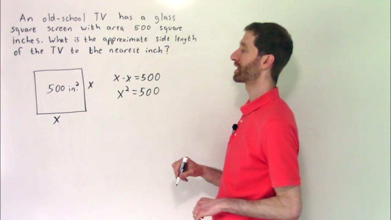 word-problem-with-square-roots-youtube