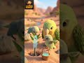 Clever parrot and its little ones turn the desert into sweet paradise! 🍋✨ #ParrotAdventure #ai #how