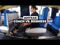 Amtrak Coach Class VS. Business Class Seat