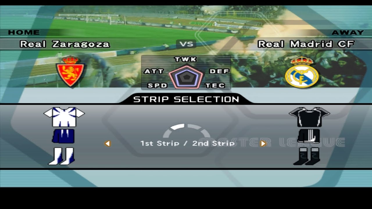 REAL ZARAGOZA VS REAL MADRID - WINNING ELEVEN 11 MASTER LEAGUE (PS2) #99