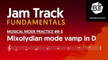 D Mixolydian mode vamp Jam Track - BJTF #8-3