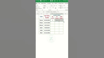 Çalışan Kıdem Süresi Hesaplama #excel #exceltips #insankaynakları #excelformula #plaza