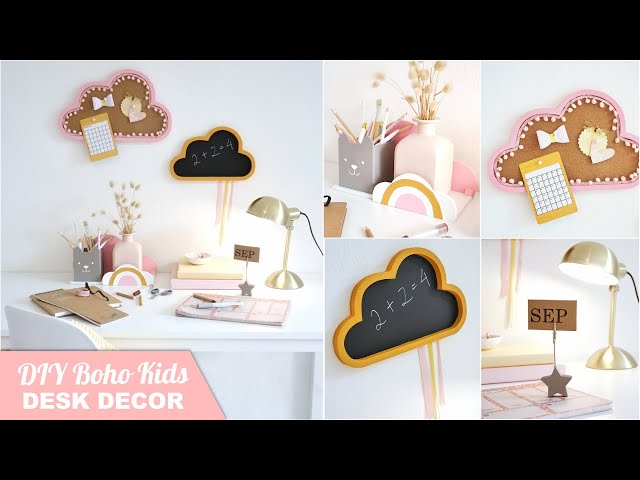 Kids Boho Study Desk DIY Décor - Party Ideas