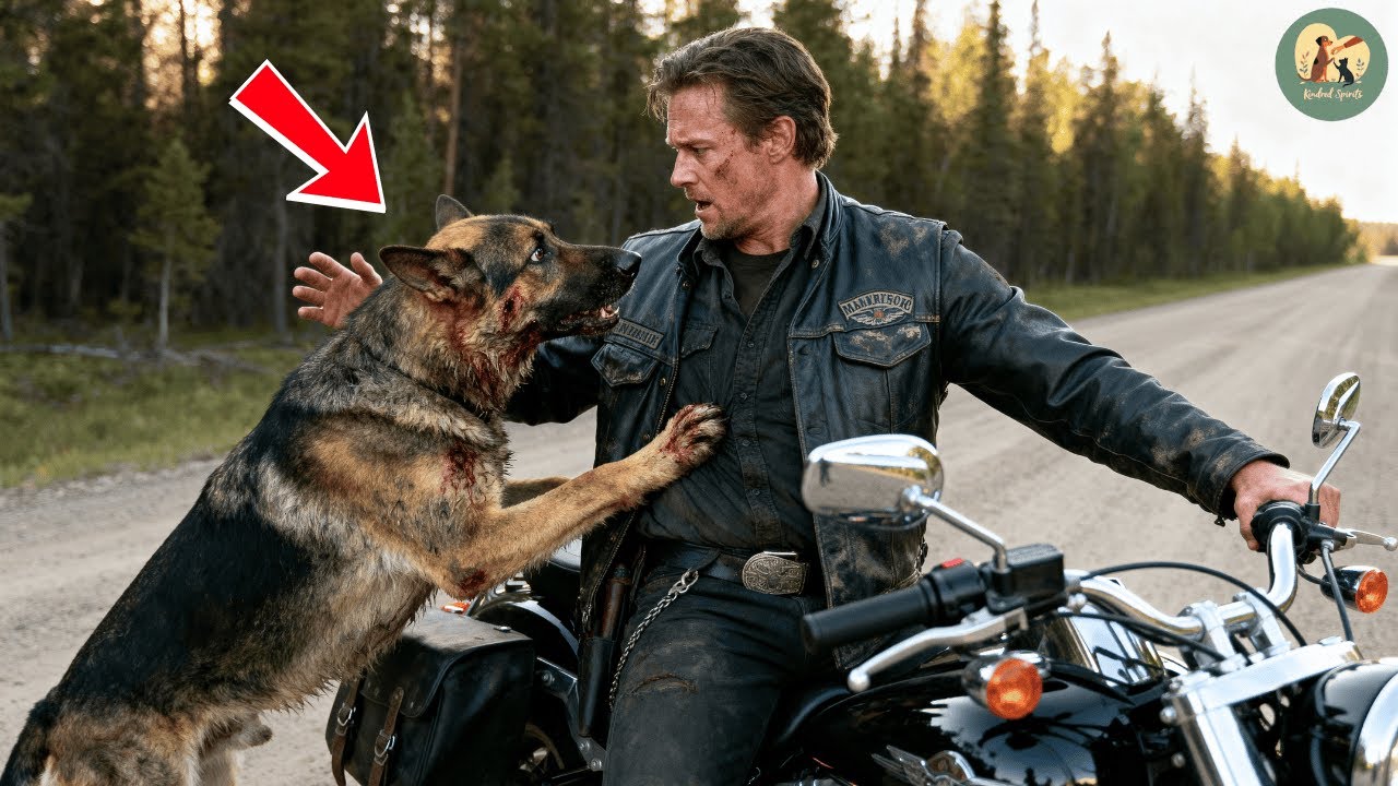 Dog Jumped On the Biker’s Bike and Refused to Get Off — What the Man Found Left Him Speechless