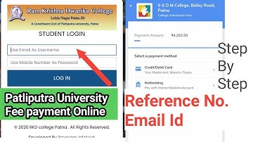 Patliputra University Admission in college Step by step Online fee payment Registration details|