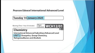 Unit 2 January 2025 -  AS Chemistry Edexcel -  Dr  Hanaa Assil