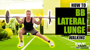 How To Do A BARBELL WALKING LATERAL LUNGE | Exercise Demonstration Video and Guide