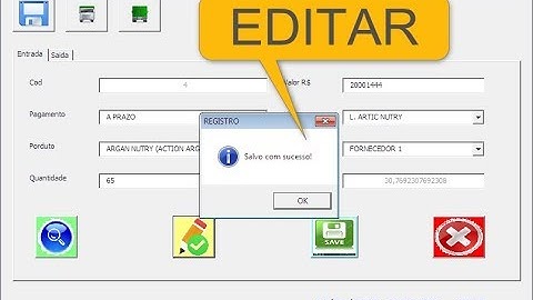 Controle de ESTOQUE com Excel - Botão Editar Dados de Entrada de Produtos com VBA - Aula 06