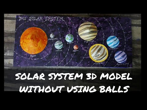 How to make Solar System project 3d model for kids  / Solar System project without balls