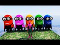 GTA 5 Epic Ragdolls RED SPIDERMAN VS RED MINION (Euphoria Physics & Funny Fails)ep.1513