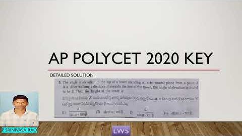 AP POLYCET 2020 KEY || QUESTION 5, SET-B || EXPLAINED
