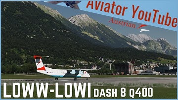 (Circle to land Approach) Innsbruck Q4XP FJS | X-Plane 11 LOWW-LOWI Q400 Austrian Airlines
