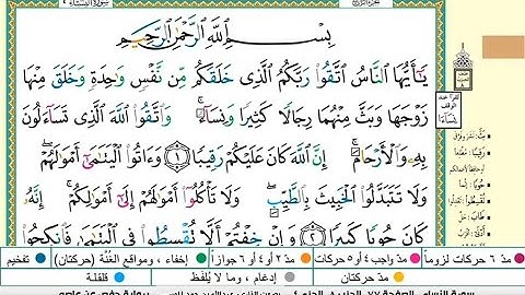 سورة النساء مكتوبة كاملة |الشيخ عبدالله الموسى |Sheikh Abdullah Al-Mousa, Surat An-Nisa