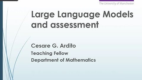 Large Language Models and assessment